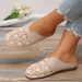 Women's Woven Slippers Flat Slides Fashion Women Cover Toe Female Mule Luxury 2025 Mules Casual Flats Shoes_vogvips.com