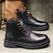 European Warm Series 2026 New High-top Martin Boots Trendy Versatile Casual Street Style Outdoor Sports Work Shoes Men Slip-on_vogvips.com