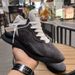 Cross-Border Addsioop Y3 Black Warrior Couple Genuine Leather Ins Dad Soft Cowhide Breathable Casual Men's Shoes_vogvips.com