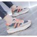 Women's Lace-Up Casual Sports Shoes, Thick Sole Height-Increasing Outdoor Sneaker Vacation Breathable Student Shoes, Flat-Bottomed Walking Shoes_vogvips.com