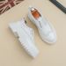 British Fashion Men's Big Head Black And White Color-blocking Thick Sole Heightened Casual Men's Shoes Lace-up Business Banquet Wedding Leather Shoes_vogvips.com
