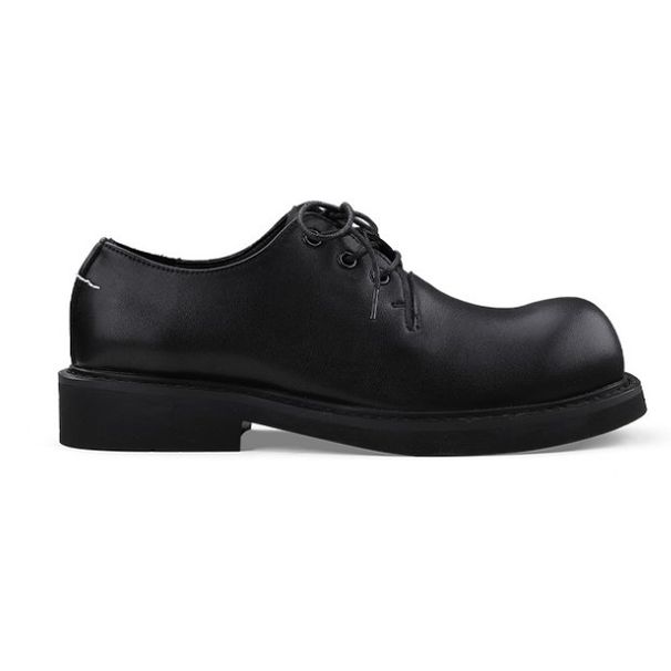 Men And Women's Casual Leather Derby Shoes With Round Toe And Embroidered Back, Light Luxury Style For All Seasons_vogvips.com