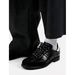ShoeVault Commuting Versatile German Training For Men And Women, Trendy Casual Round-Toe Leather Shoes, Black Sneakers, British_vogvips.com