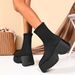 Women's Slimming Wedge Heel Ankle Boots Plus Size Thick Sole Elastic Winter Boots_vogvips.com