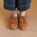 Leather One-pedal Velvet Beanie Shoes Frosted Tassel Lace-up Round Head Flat-bottom Loafers Single Shoes Women_vogvips.com