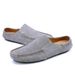 Spring and summer breathable bag head half slippers men a slip-on British non-slip heelless lazy bean shoes sandals_vogvips.com