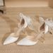 European Collection 2025 New White High Heels Women, Thin Heel With Bow, Comfortable For Bridesmaids And Brides_vogvips.com