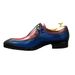Leather Business Casual Men's Derby Color Block Low-top Lace-up Single Shoes_vogvips.com