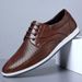 Leather men's summer breathable loafers men's shoes_vogvips.com