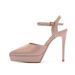 1233-15 Waterproof Platform Closed Backless Sandals For Women 12cm Pointed Toe Stiletto High Heels Women's Spring Summer_vogvips.com