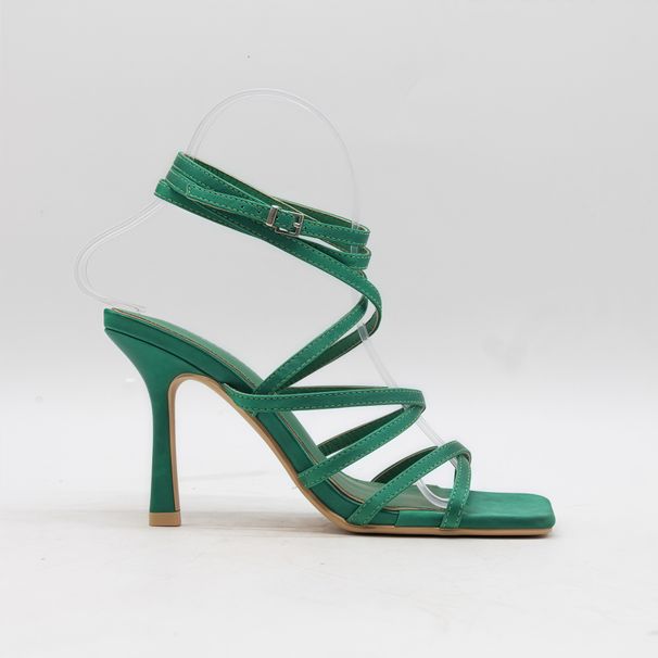 2025 Summer New European And American Fashion Elegant Women's Square-Toed Strap Sandals With Crossed Thin High Heels_vogvips.com