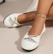 European And American 2026 Spring Fashion New Bowknot Peep-Toe Pointed Toe Wedge Heel Rhinestone Women's Loafers 43_vogvips.com