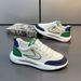 2025 New Couple Shoes Ice Silk Running Shoes Light And Comfortable Mesh Breathable Sports Men's Shoes Thick Soled White Shoes_vogvips.com