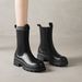 Thi Bot Boots Women's Winter Warm Fce Lined Slimming Ort Boots Faionable High Heels Briti Sle_vogvips.com