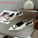 Slimming Stylish Versatile Top Quality Pointed-Toe Square-Buckle Low-Heel Closed-Toe Sandals For Women, New Spring/Summer Model With_vogvips.com