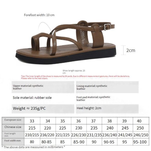 Cameido Women's Casual And Everyday Brown And Brown Pu Round-Toed Flat Sandals_vogvips.com