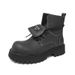 Fashion Boots For Men Top British Style Gray Work Boots Retro Motorcycle Boots Lace-up School Top Short Boots Thick-soled Work Boots_vogvips.com