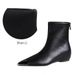 SEVEN BIG TREES Women's Vintage Pointed Toe Ankle Boots With Metal Accents, Low Heel & Hidden Wedge For Height & Comfort, Winter Fashion Booties_vogvips.com