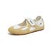Retro-style Agand Training Shoes, Lightweight And Comfortable For Everyday Wear, Velcro Women's Shoes, Fashionable Flats._vogvips.com