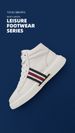 VICKI BROWN Men's White Leather High-Top Sneakers, Comfortable Casual Shoes With Striped Accent_vogvips.com