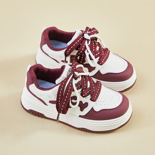 Little White Shoes Female Student Platform Heightening Shoes Sports Board Shoes Casual Shoes_vogvips.com