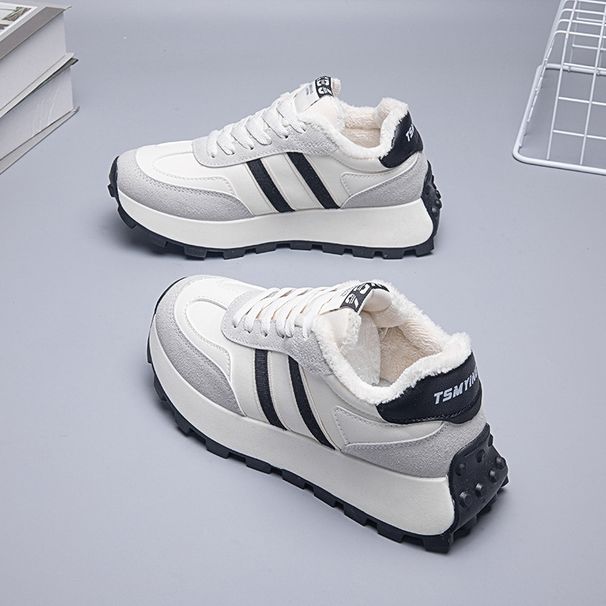 Sneakers Women's Thick Baseplate Shoes Women's Versatile Casual Student Velvet Running Shoes_vogvips.com