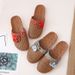Summer Bamboo Women's Linen Wooden Floor Couple Home Straw Mat Indoor Cool Slippers Men's Wholesale_vogvips.com
