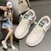Platform Running Women Tennis Shoes Woman Walking Chunky Sneakers White Casual Vulcanized Shoes_vogvips.com