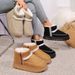 Lace Ethnic Snow And Snow Boots, Women's Shoes, Half-autumn And Winter Large-sized Cotton Shoes_vogvips.com