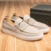 New Fashion Genuine Leather Retro Business Men's Casual Shoes Black Daily Office Loafers One-step Driving Party Dress Wedding Men's Shoes_vogvips.com