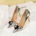Evening Glam Heels – Patent Leather Stiletto With Metallic Bow (Red Carpet & Ultra High)_vogvips.com