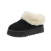 New 2024 Womens Thick Fashion Bottom Snow Boots Autumn Winter Plush Short Tube Indoor And Outdoor Large Size Cotton_vogvips.com