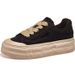 Thick-Soled Dexun Shoes For Women 2025 Spring And Autumn New Dissolving Black Low-Top Non-Slip Casual Versatile Sneakers_vogvips.com