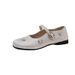 French Rhinestone Shallow Mouth Soft Sole Mary Jane Shoes Women's Fashion Versatile Comfortable Small Leather Shoes Single Shoes_vogvips.com