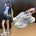 Dad Shoes Female Student Sports Running Shoes Casual Shoes Platform Height Increase_vogvips.com