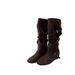 Correct Logo 1 New Matte Height-Increasing 6cm~ Korean Style Round Toe Buckle Soft Wrinkle Slimming High Boots For Women Autumn 6cm~_vogvips.com