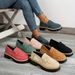SHLIANG Fashion British Style Women's Flats Thick Bottom Casual Loafers Round Toe Polyurethane Upgraded Rubber Spring Autumn Flat Shoes X0044_vogvips.com