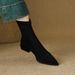 Cuishenhao Chunky Heel Stretch Suede Slim 2025 New Autumn Winter Slimming Back Zipper Bare French Pointed Toe Short Boots For Women_vogvips.com