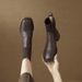 ShoeVault Chunky Knitted Short For Women 2025 Autumn Winter New High Heel Slim Versatile British Style Martin Stretch Sock Boots_vogvips.com