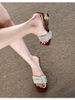 French-style Stunning Flip-flops And Sandals For Women To Wear Outside In Summer, With Elegant High-heeled Flip-flops_vogvips.com