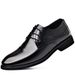 Euro Step Business Casual Leather Lace-Up British Style Men's Autumn Slip-On Loafers Wedding Shoes_vogvips.com
