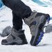 Winter Snow Boots Women High-top Outdoor Warm Thick-soled Solid-color Outdoor Shoes Men Wear-resistant Casual Ankle Boots Men_vogvips.com