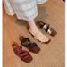 Grape Mom's Style Women's Chunky Heel Sandals 5.5cm Elegant Square Toe Single Strap Open Toe Wedge Shoes for Summer_vogvips.com