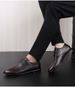 Men's Shoes Embossed Plaid Casual Shoes Men's Dress Leather Shoes_vogvips.com