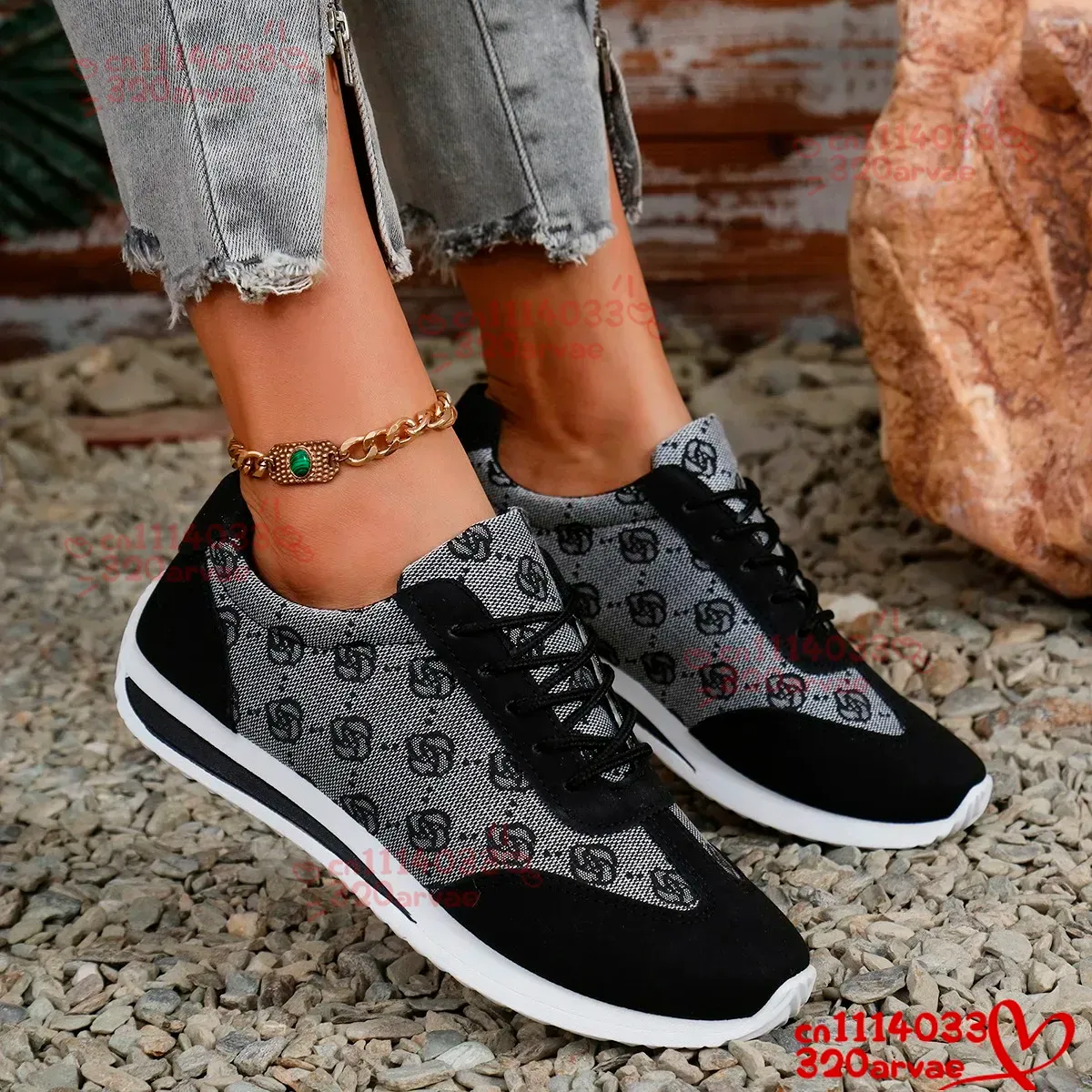2026 Spring Autumn Fashion Outdoor Versatile Sneakers Casual Comfortable Lace Up Walking Shoes For Women_vogvips.com