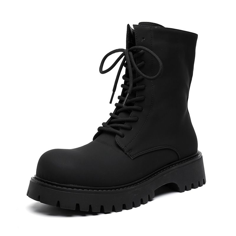 Martin Boots Men's Retro High-top Thick-soled Heightening Tooling Leather Boots Locomotive Men's Boots_vogvips.com