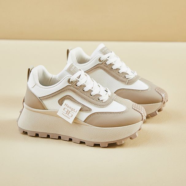 Forrest Gump Shoes Female Students Running Sports Platform Heightening Shoes Casual_vogvips.com