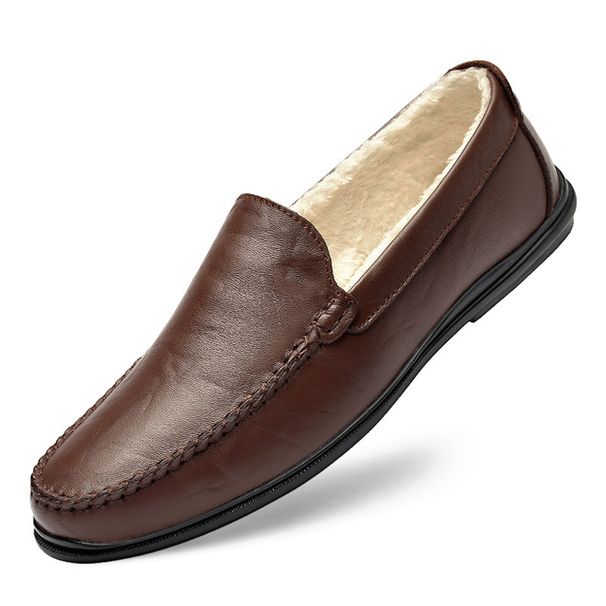 Men's Leather Shoes Casual Shoes Soft Surface Leather Large Size Dad Shoes_vogvips.com
