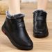Women's Winter Comfort Shoes For Elderly – Non-Slip Soft Sole, Plush Lined, Lightweight & Warm Flat Boots For Daily Wear_vogvips.com