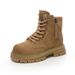 Frosted Leather Leather Martin Boots Women's Retro Locomotive Short Tooling Boots British Versatile Women's Boots_vogvips.com